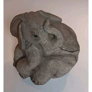 Stone Critters Elephant Trinket Box Resin Figurine Mouse Peanut